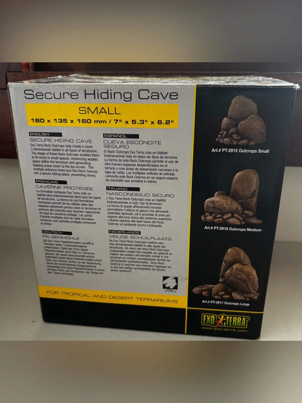 Exo Terra Small Rock Outcrops Terrarium Decor Hiding Cave